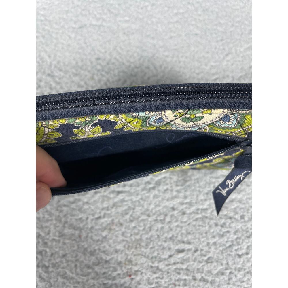 Vera Bradley Cambridge Pattern Zip Around Wallet Green Blue - Picture 5 of 5